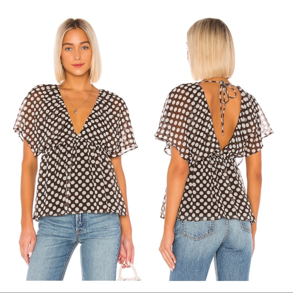 House of Harlow 1960 xRevolve Polka Dot Top
